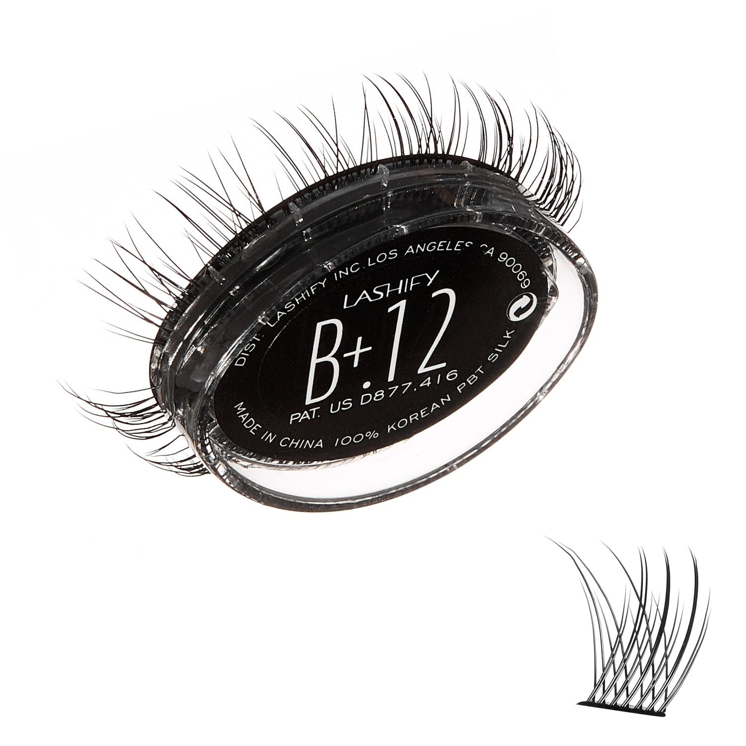 Lashify Bold Plus 12mm Gossamer Eyelash Extensions Refill in Black, Easy DIY False Lashes for the Most Delicate, Natural and Long Lasting Look