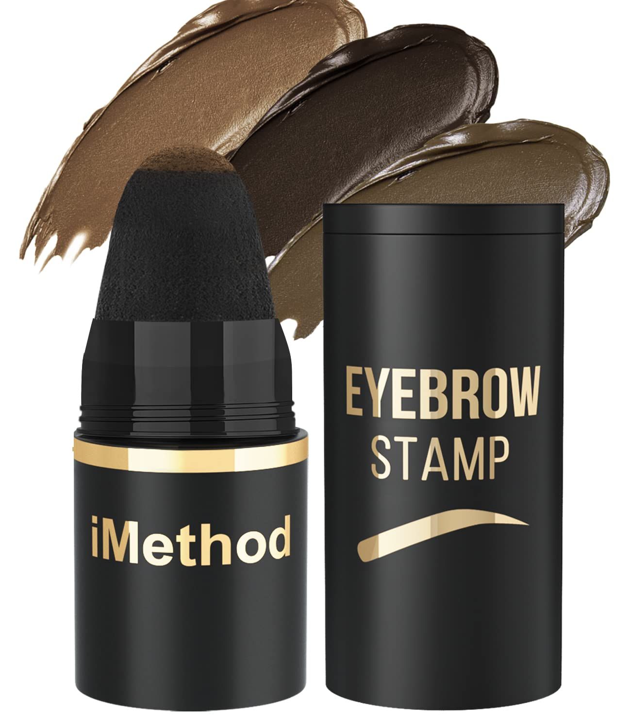 iMethod Eyebrow Stamp for Eyebrow Stencil Kit - Brow Stamp Refill Eyebrow Pomade, Brown