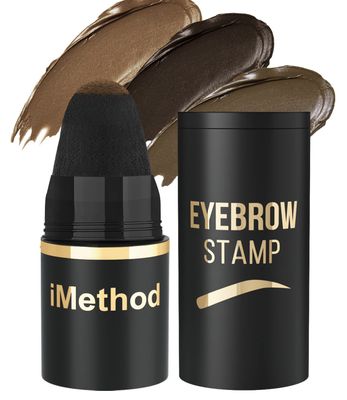 iMethod Eyebrow Stamp for Eyebrow Stencil Kit - Brow Stamp Refill Eyebrow Pomade, Brown