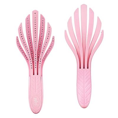 Wet Brush Go Green Curl Detangler Hair Brush-Pale Pink-Ultra-Soft IntelliFlex Detangling Bristles Glide Through Tangles with Ease - Great For Curly Hair - No Split Ends &amp; Pain-Free for Wet or Dry Hair