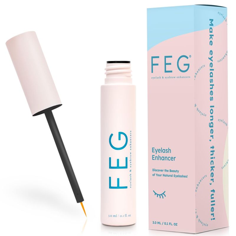 FEG Eyelash Rapid Eye Lash Growth Serum | For Lash and Brow | Creates Longer &amp; Darker Eyelashes | Eyelash Enhancing Serum to Help Lengthen, Thicken and Darken Your Eyelashes | Single Pack