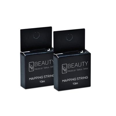 BOLUOYIN Pre-Inked Brow Mapping String for Microblading Eyebrow Marker Thread Tattoo PMU Microblading string Measuring Tool for Marking Symmetrical Eyebrows (Pre-Inked (2 Pack))