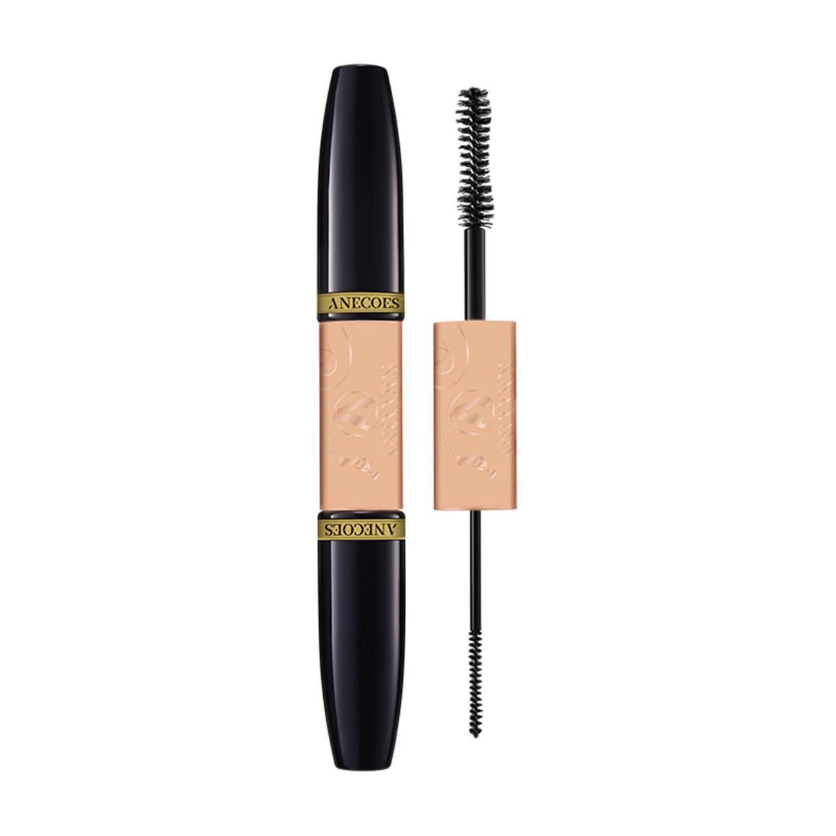 Double Ended Mascara Volumizing and lengthening Formula Mascara Black Waterproof for All-Day Wear Fiber Mascara Eyelashes Makeup Tool 2 in 1