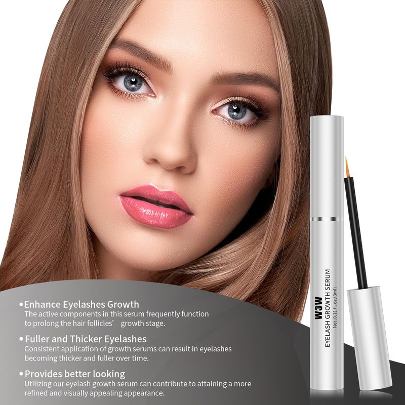 Lash Serum, Eyelash Enhancer Growth Serum, Eyelash Serum, Lash Serum for Eyelash Enhance, Boost Lash Growth Serum, Gentle Formula for Longer, Fuller, and Thicker Lashes, 3ml