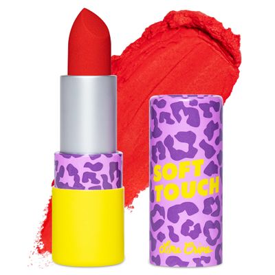 Lime Crime Soft Touch Comfort Matte Lipstick, Sunset Dance (Strawberry Red) - Flirty Retro Shades - Full-Coverage Long Lasting, Lip Lining &amp; Soft Formula for All-Day Wear - Talc-Free &amp; Paraben-Free