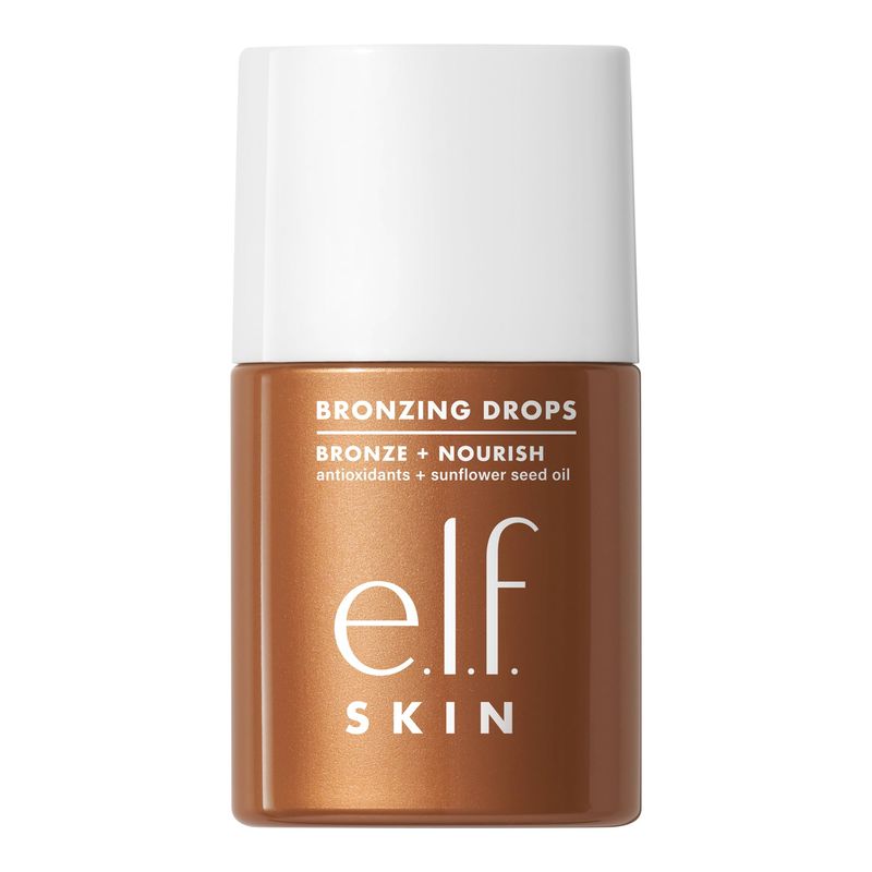 e.l.f. SKIN Bronzing Drops, Liquid Bronzer For Face &amp; Skin, Creates A Sun-Kissed Glow, Infused With Vitamin E, Vegan &amp; Cruelty-Free, Rose Gold