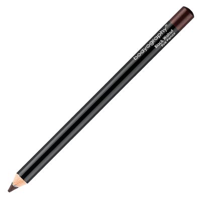 Bodyography Cream Eye Pencil (Black Walnut) Dark Brown Salon Wooden Waterproof Makeup Pencil w Coconut Oil | Long-Wearing, Cruelty-Free, Gluten-Free, Paraben-Free