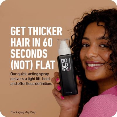 BOLDIFY Hair Thickening Spray - Texture Spray for Hair, Stylist Recommended Hair Thickening Products for Women & Men, Volumizing Hair Products, Hair Volumizer, Volume Spray, Hair Thickener - 8oz