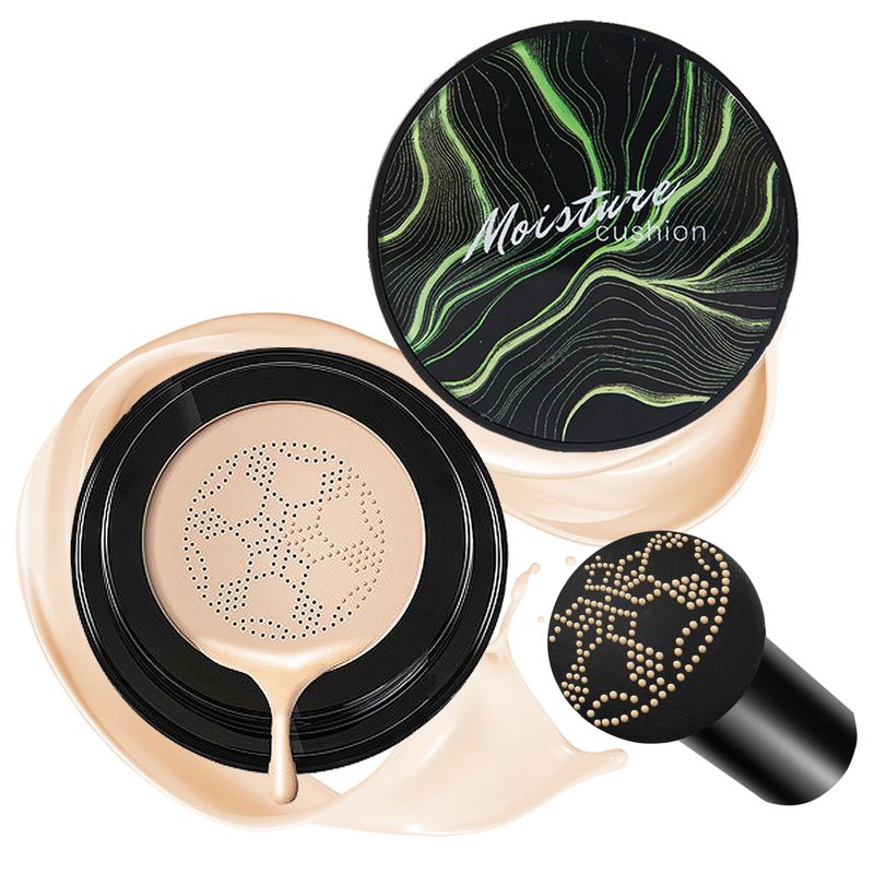 CAHIUYOA Mushroom Head Air Cushion CC Cream BB Cream Mushroom Head Foundation Full Coverage Foundation Makeup Long Lasting Moisturize Matte Concealer - 01 LIvory