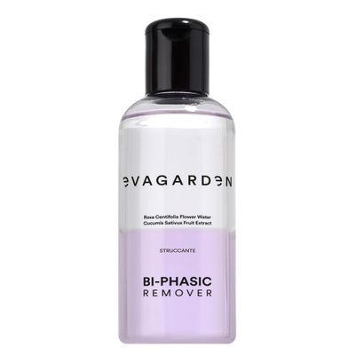 EVAGARDEN Biphasic Make-Up Remover - Suitable for All Skin Types - Water and Oil Mixture - Eliminates Waterproof Products from Eyes and Lips - Soothing and Refreshing Action Formula - 3.38 oz