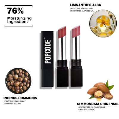 popcode Gentle Roses Lip Balm, High-Shine Lip Oil Stick, Infused with Seed Oils For a Nourishing High-Shine, Buildable &amp; Blendable Creamy Color, Cruelty-Free &amp; Vegan (#003 GENTLE ROSES, 0.1Oz)