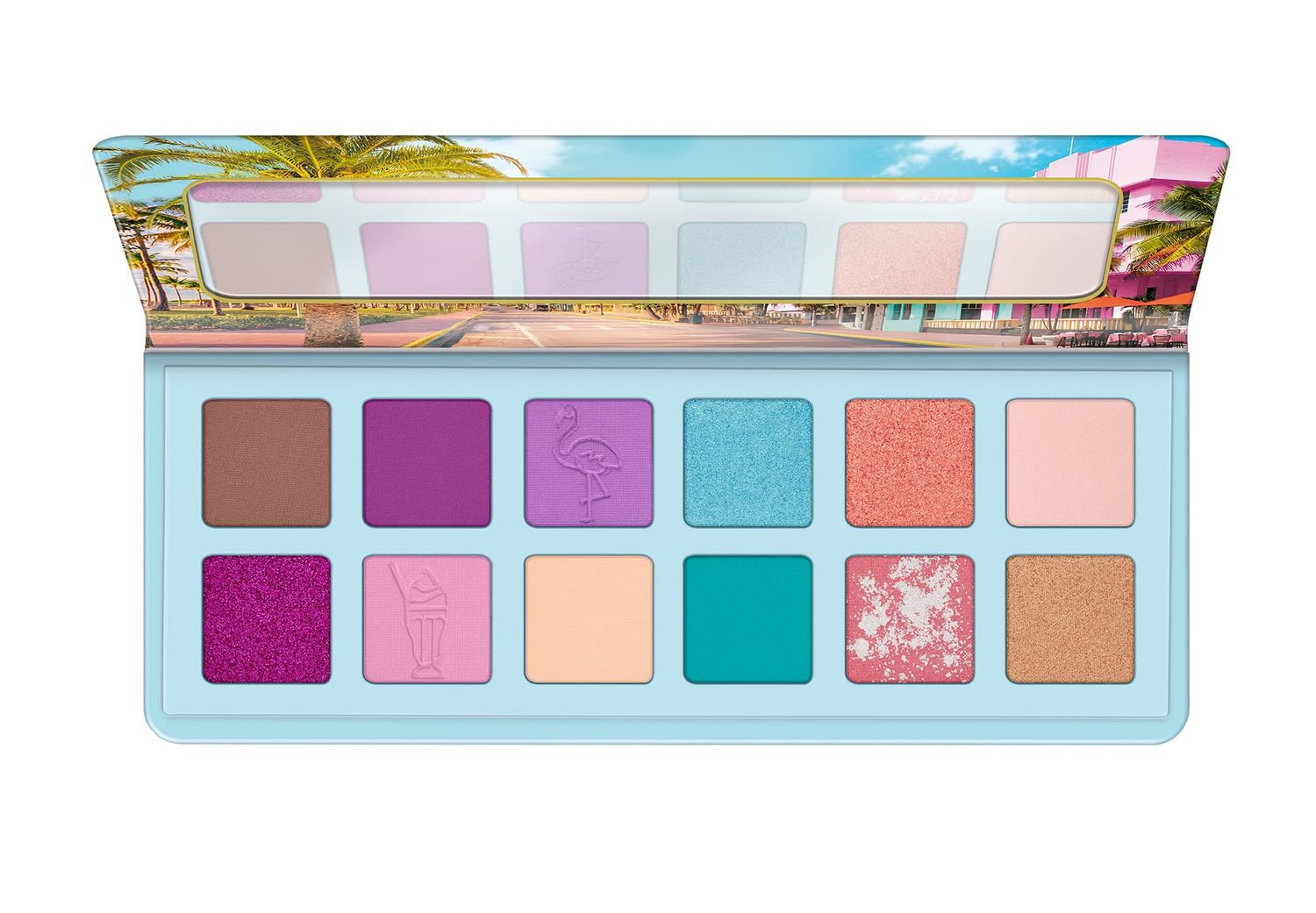 essence | Welcome to Miami Eyeshadow Palette | 12 Highly Pigmented, Matte &amp; Metallic Shades | Vegan &amp; Cruelty Free &amp; Paraben Free