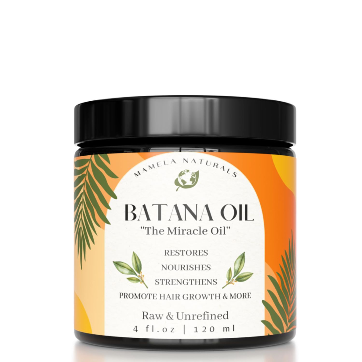 Mamela Naturals Raw Batana Oil for Hair Growth | Sourced From Honduras | Dr Sebi approved | 4 oz | Prevents Hair Loss, Eliminates Split Ends &amp; Increases Shine |For All Hair Types