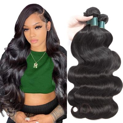 Superfect Brazilian Human Hair Bundles 18 20 22 Inch Body Wave Bundles Human Hair 12A 100% Unprocessed Virgin Hair Weave 3 Bundles Deals Human Hair Natural Black Color (18 20 22, Body Wave 3 Bundles)