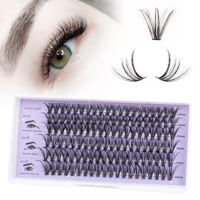 Lash Clusters 120 Pcs Individual Lashes 30D Wispy Lash Extension Natural Cluster Lashes DIY Eyelash Extensions 10-16mm Length Mix Soft for Makeup at Home (30D-0.07-10-16MIX)