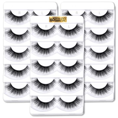 Aillen False Eye Lashes - Strip Lashes,6D Fluffy Volume &amp; Natural Look Fake Eyelashes | Soft Reusable Faux Mink Lashes Pack