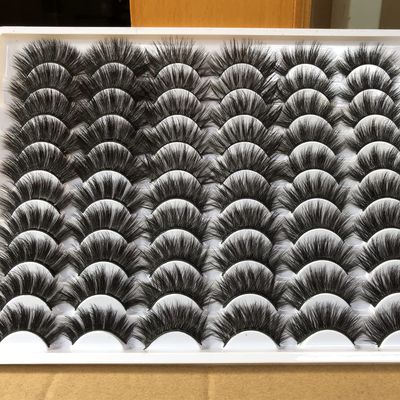 Gmagictobo False Eyelashes Fluffy 30 Pairs Pack Faux Mink Lashes 20MM Long Dramatic 6 Styles Mixed 5D Medium Volume Thick Fake Eyelashes Soft Crossed Makeup Eye Lashes