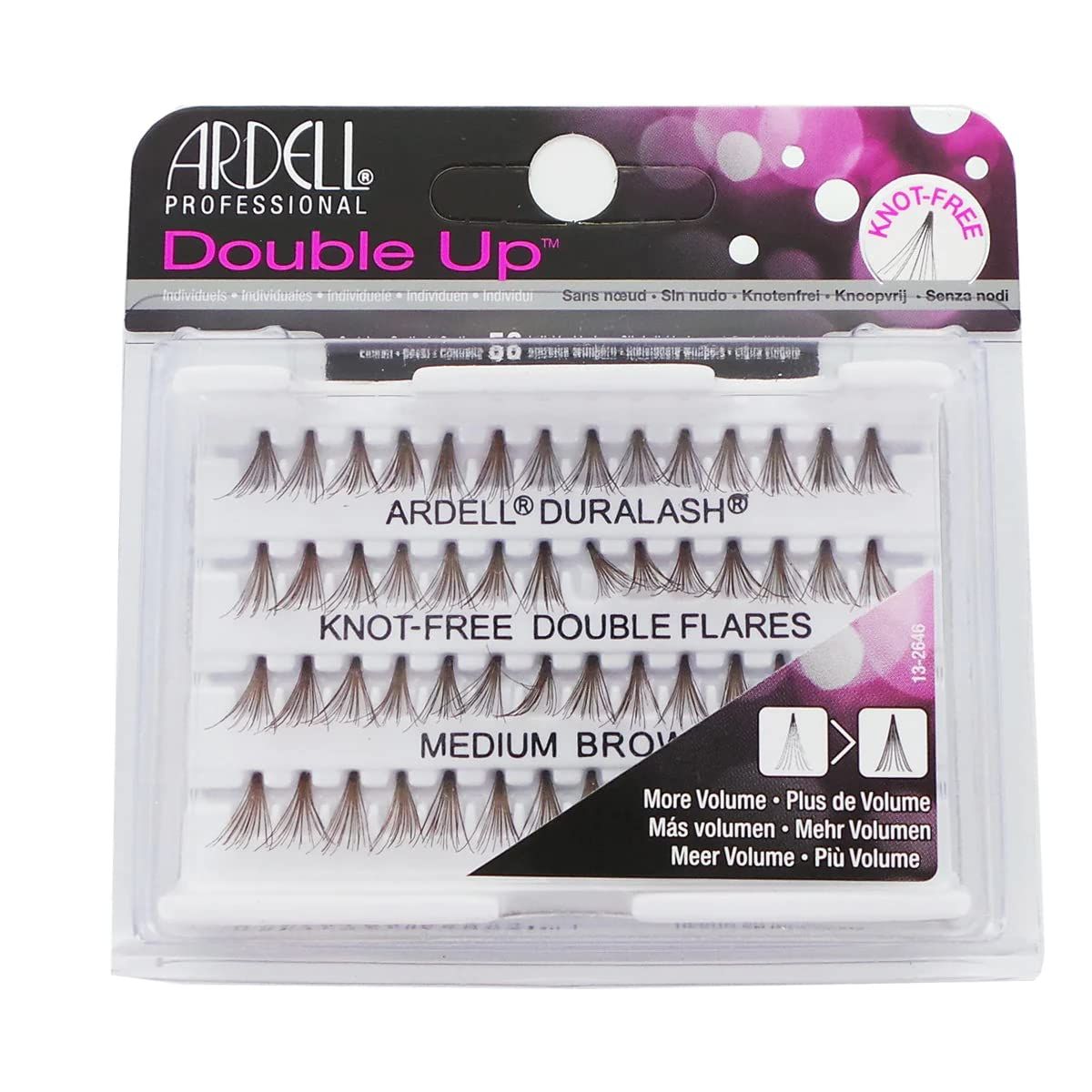 Ardell Double Up Individuals Knot Free Lashes, Medium Brown