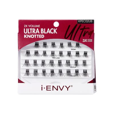 i-ENVY Trio Ultra Black Medium Lashes, 3X Faster &amp; Easier, Double the Volume (Ultra Black - Medium)