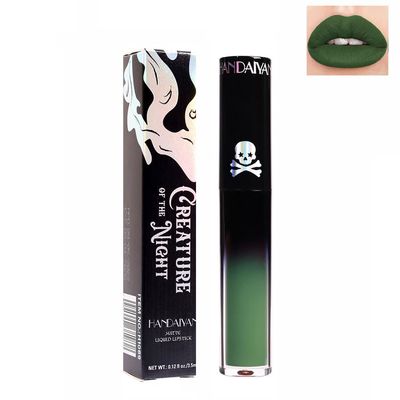 VSTYLE Gothic Style Lip Gloss Matte Lipstick Color Lip Glaze Non-Stick Cup Lip Tint Long Lasting High Pigment Lip Stain Non-Smudge Non Fade Lip Glaze for Daily Halloween Festival Party Lip Makeup (5#)