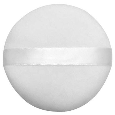 Colorfully 2pcs Extra Large Jumbo Size (5 inch) Smooth Cosmetic Setting Loose Baby Powder Puff