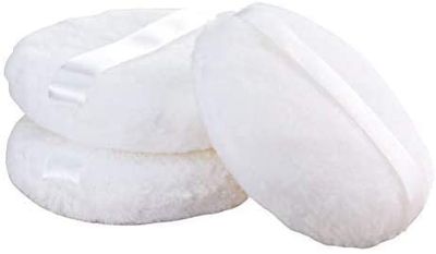 Colorfully 2pcs Extra Large Jumbo Size (5 inch) Smooth Cosmetic Setting Loose Baby Powder Puff