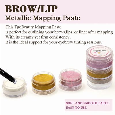 30g Metallic Mapping EyeBrow Paste,Brow Mapping Paste for Microblading Supplies,TgoBeauty Brow Contour Paste Brow Lip Shape Position Tool,Eyebrow Lip draw or sketch the shape