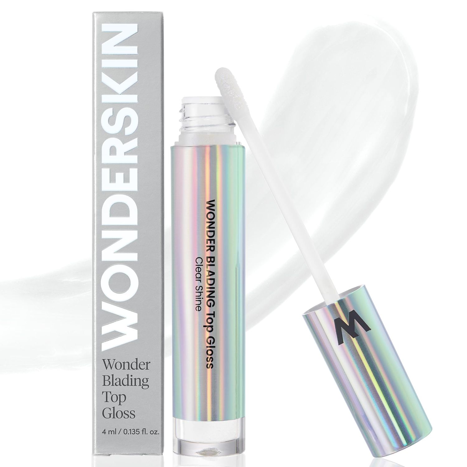 Wonderskin WONDER BLADING Top Gloss - Clear Lip Gloss, High Shine Finish, Hydrating Lip Gloss, Lip Makeup (Clear Shine)