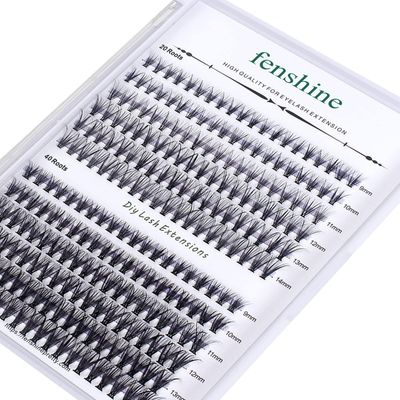 Fenshine Cluster Eyelash Extensions 240pcs 20D40D Cluster Eyelashes Mixed, Natural False Eyelashes Cluster Soft Individual Lashes Clusters