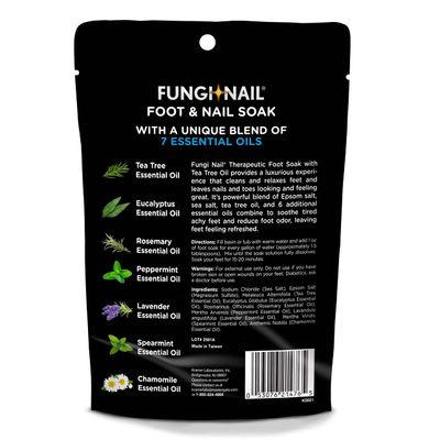 Fungi-Nail Foot & Nail Soak with Tea Tree Oil - Moisturize, Reduce Foot Odor, & Soothe Aching Feet - A Therapeutic Blend of Rich Mineral Epsom Salt, Pure Sea Salt, and 7 Essential Oils - 1 Pound