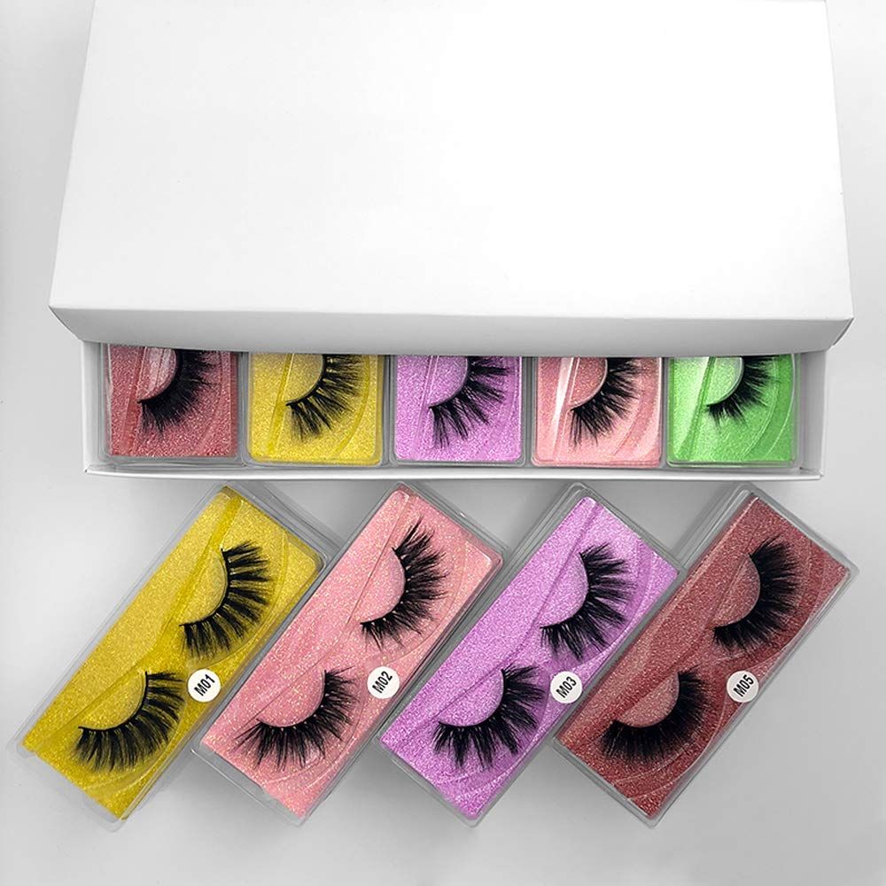 HBZGTLAD Wholesale Eyelashes 1020304050100 Pairs Faux 3D Mink Lashes Natural False Eyelashes Makeup Cilios Thick Mink Eyelashes In (mix 50pair)