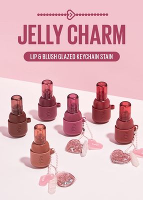 Kaja Lip & Blush Glazed Keychain Stain - Jelly Charm 03 Berry Colada | with Triple Berry Complex, Lemon Fruit Extract & Olive Squalane, Hydrating, Easily Buildable and Blendable, Long Lasting Tint