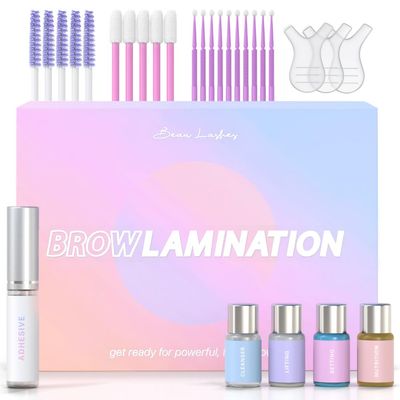 Brow Lamination Kit by Beau | Professional Eyebrow Lamination Kit with Keratin Conditioning | Instant DIY Eye Brow Lift Kit for Fuller, Thicker, Beautiful Brows | Easy to Use &amp; Long Lasting Results