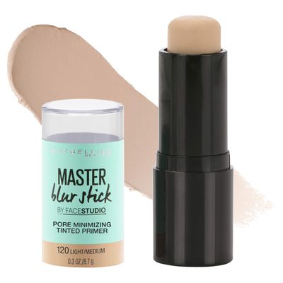 Maybelline New York Facestudio Master Blur Stick Primer Makeup, LightMedium, 0.3 oz.