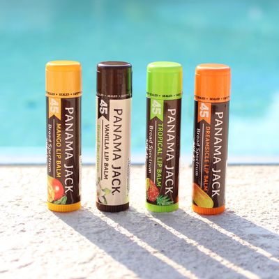 Panama Jack Sunscreen Lip Balm - SPF 45, Flavor Pack, Broad Spectrum UVA-UVB Sunscreen Protection, Prevents & Soothes Dry, Chapped Lips (DreamsicleVanillaTropicalMango)