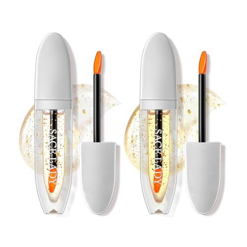 SACE LADY Tinted Lip Oil Set, Hydrating Lip Glow Oil for Women, Non-sticky Moisturizing Nourishing Lip Plumping Serum