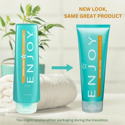 Enjoy Shaping Curly Hair Styling Cream - Adds Volume, Lightweight Curl Defining Finish, Anti-Frizz, 8 Ounce