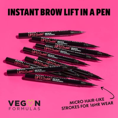 NYX PROFESSIONAL MAKEUP Lift &amp; Snatch Eyebrow Tint Pen, Ash Brown (Pack Of 2)
