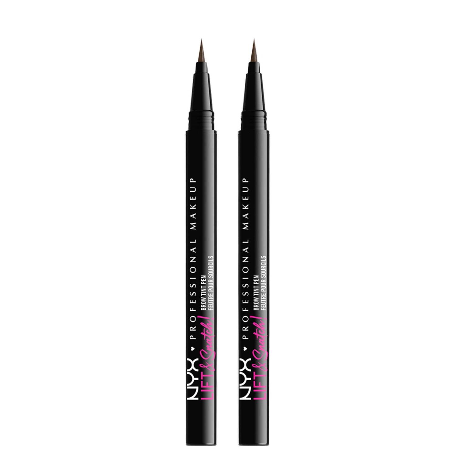 NYX PROFESSIONAL MAKEUP Lift &amp; Snatch Eyebrow Tint Pen, Ash Brown (Pack Of 2)
