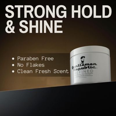 Gentlemen Republic 16oz Refined Hair Gel for Men - Premium Men's Hair Styling Product, 24 Hour High Hold &amp; Shine. No Beeswax, Alcohol, or Parabens, Humidity Resistant