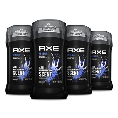 AXE Phoenix Deodorant 48H Odor Protection Crushed Mint &amp; Rosemary Aluminum Free Deodorant for Men 3 Ounce (Pack of 4)