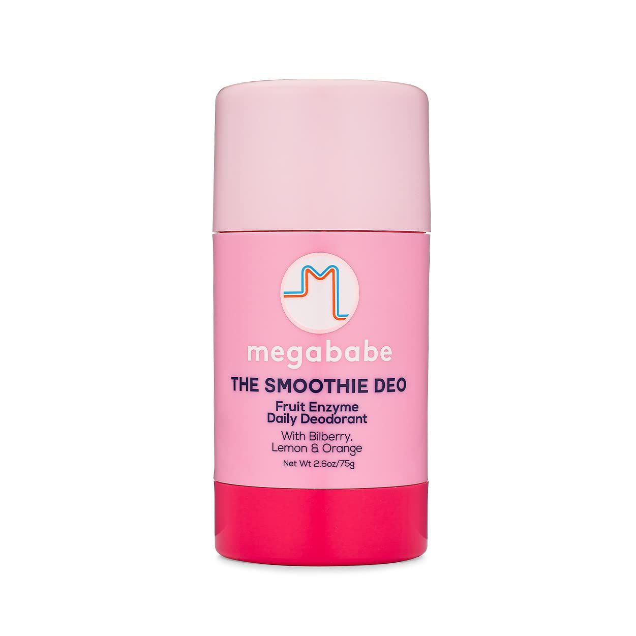 Megababe Daily Deodorant - The Smoothie Deo with Coconut &amp; Fruit Enzymes | 72 hour Odor Protection | Aluminum-Free, All Natural | Free from Parabens, Sulfates &amp; Phthalates | 2.6 oz