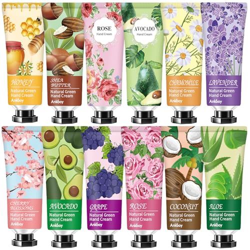 ANKOOY 12 Pack Hand Cream Valentines Day Gifts,Moisturizing Hand Lotion Cream For Dry Hands,Bulk Mini Hand Lotion Gift Sets For Valentines Day Gifts for Her