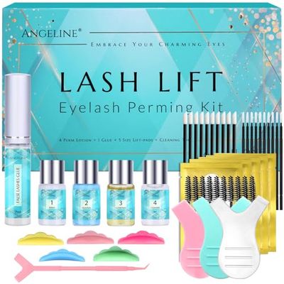 Lash Lift Kit, Eyelash Perm Kit, Semi-Permanent Eyelash Lift Kit, Professional Curling Eyelash Perm Kit, Suitable for Salon &amp; at Home Lash Lift Kit