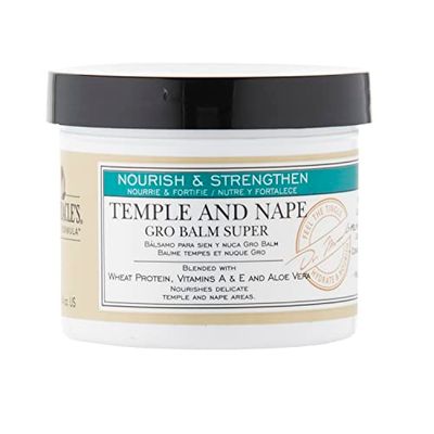 Dr. Miracle&#39;s Temple and Nape Gro Balm - For Healthy Hair Growth, Contains Wheat Protein, Aloe, Vitamin A, Vitamin D, Strengthens, Promotes Growth, 4 oz