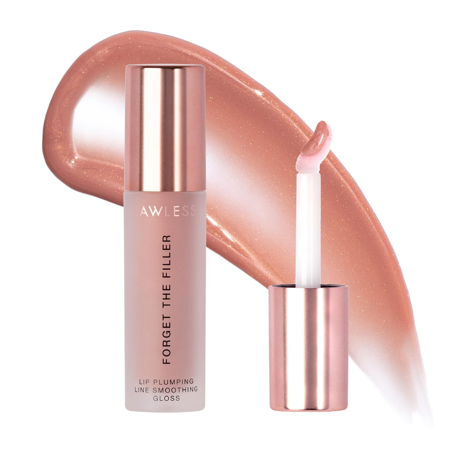 Lawless Women&#39;s Forget The Filler Lip Plumper Line Gloss, Nudie, Pink, 0.11 Fl Oz (Pack of 1)