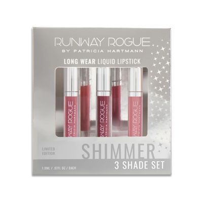 Runway Rogue Try Me x 3 Mini Long Wear Limited Edition Liquid Lipstick Set, Melrose Trio (Boss Babe, Call Back, Trophy Wife)