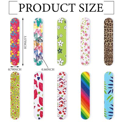 Sumind 100 Pack Nail Files Double Sided Emery Boards Manicure Tools (2.36 x 0.59 x 0.16 Inch)