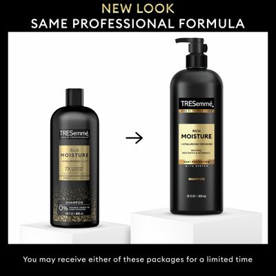 TRESemm Rich Moisture Hydrating Shampoo 3 Count for Dry Hair Formulated With Pro Style Technology 28 Fl Oz
