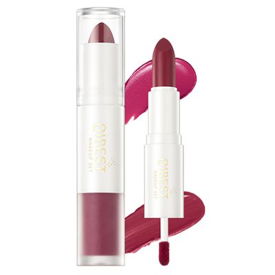 HWSHQY OO Dual Ended Lip Makeup,2-in-1 Matte Liquid Lipstick Lip Gloss,Long Lasting Smudge Proof Lip Stain,Silky Smooth Lip Glosses,Creamy Velvet Lipcolor Lip Makeup,05